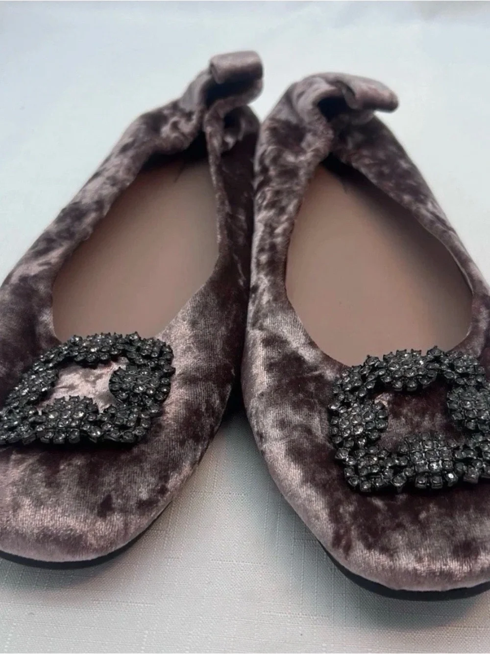 Linea Paolo Minax Mullberry Velvet Ballet Flats - New in Box - size 9
